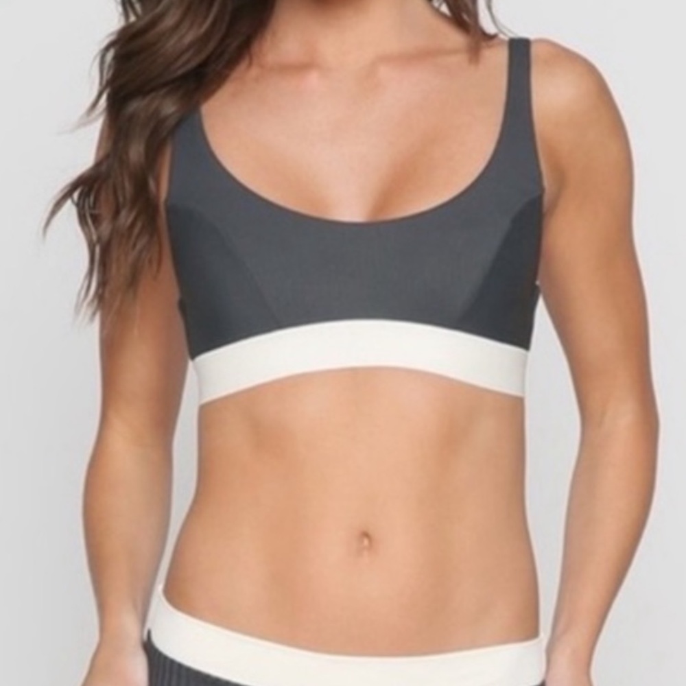 Boys + Arrows Dizzy Izzy Bikini Top in Iron